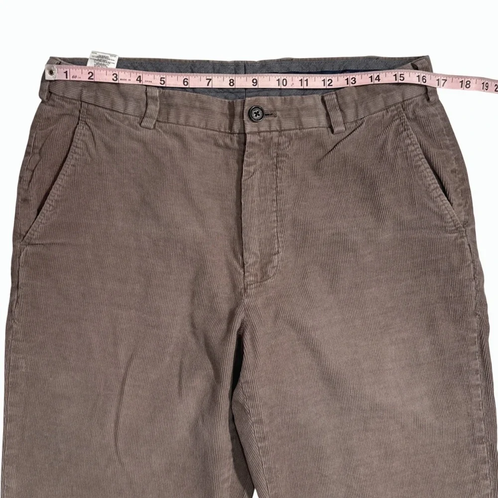 Brooks Brothers Corduroy Pants Mens 35x32 Brown Excellent Clark Fit Cotton
